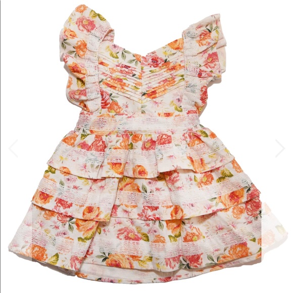 Sold 🧡lil lemons floral antique peony dress - Picture 4 of 5